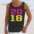 2018 Big Neon Numbers For The New Year Or Graduation Unisex Tank Top