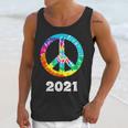 2021 Graduation Class Year Tie Dye Peace Sign Graduate Shirt Unisex Tank Top