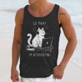 Antisocial Introvert Cat With Coffee On Computer Emo Goth For Men Women Unisex Tank Top