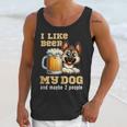 I Like Beer My Dog And Maybe 2 People Introvert Pun Unisex Tank Top