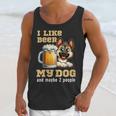 I Like Beer My Dog And Maybe 2 People Introvert Pun Unisex Tank Top