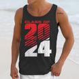 Class Of 2024 High School Senior Graduation Red Sports Style Unisex Tank Top