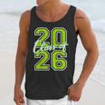 Class Of 2026 Graduation Varsity Lime Green Letters Unisex Tank Top