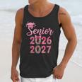 Coquette Pink Bow Flowers Senior 2026 2027 Graduation Unisex Tank Top