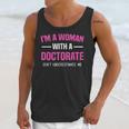 Doctoral Degree Graduation Woman With a Doctorate Unisex Tank Top