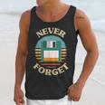 Never Forget Retro Diskette Nostalgia Vintage Unisex Tank Top