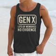 Gen X Lots Of Memories No Evidence Retro Nostalgia Unisex Tank Top