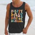 Happy Last Day Of School Groovy Teacher Student Graduation Unisex Tank Top