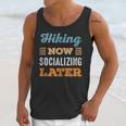 Hiking Now Minimal Socializing Introvert Vintage Unisex Tank Top