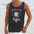 I'd Rather Stay Home And Drink Coffee Introvert Caffeine Pun Unisex Tank Top