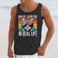 Introvert Cat How Do I Block You Retro Cat Sarcastic Men Women Girls Unisex Tank Top