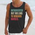 Introvert Cute Horse Lover Horse Riding Equestrian Unisex Tank Top