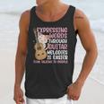 Introvert Guitarist Expressing Words Through Guitar Melody Unisex Tank Top