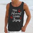 This Introvert Loves Jesus Religious Red Hearts Graphic Unisex Tank Top This Introvert Loves Jesus Religious Red Hearts Graphic Unisex Tank Top