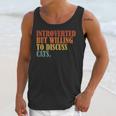 Introverted But Willing To Discuss Cats Introvert Unisex Tank Top