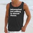 Introverted But Willing To Discuss Foxes Introvert Unisex Tank Top Introverted But Willing To Discuss Foxes Introvert Unisex Tank Top
