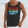 Introverted But Willing To Discuss Hiking Unisex Tank Top Introverted But Willing To Discuss Hiking Unisex Tank Top