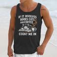 If It Involves Cats Books Coffee Introvert Pet Lover Unisex Tank Top