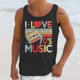I Love 70's Music Retro Style Nostalgia Cassette 1970s Party Unisex Tank Top