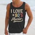 I Love 80's Music Retro Style Nostalgia Cassette 1980s Party Unisex Tank Top