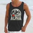 I Love Being Alpha Moonlit Wolf Meme Alpha Introvert Unisex Tank Top