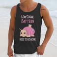 Low Social Battery Cute Snail With House Introvert Cozy Home Unisex Tank Top Low Social Battery Cute Snail With House Introvert Cozy Home Unisex Tank Top