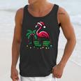 Nostalgia Holiday Tees -Adult Christmas Flamingo Small Short Sleeve Crew Neck Cotton Polyester Lightweight Ribbed Cuff Winter Unisex Tank Top