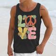 Peace Sign Love Groovy Vibes Costume Nostalgia 1980s Fashion Unisex Tank Top