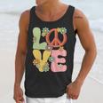 Peace Sign Love Groovy Vibes Costume Nostalgia 1980s Fashion Unisex Tank Top