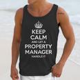 Personalized Keep Calm Graduation Christmas Team PROPERTY MANAGER Job Title Profession Birthday Unisex Tank Top