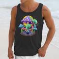 Psychedelic Alien Mushroom Nostalgia Groovy Vibe Hippie Unisex Tank Top