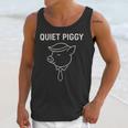 Quiet Piggy Introvert Media Humor Minimalist Line Art Unisex Tank Top