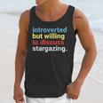 Retro Introverted But Willing Stargazing Lover Unisex Tank Top