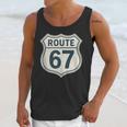 Retro Route 67 Highway Sign Vintage Road Nostalgia Unisex Tank Top Retro Route 67 Highway Sign Vintage Road Nostalgia Unisex Tank Top