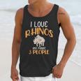I Like Rhinos And Maybe 3 People Introvert Animal Unisex Tank Top