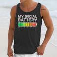 Social Battery Low Energy Antisocial Introvert Unisex Tank Top