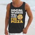 Social Worker Will Work For Pizza Graduation Unisex Tank Top
