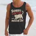 Sorry I Can't Go I'm An Indoor Cat Introvert Cat Owner Unisex Tank Top Sorry I Can't Go I'm An Indoor Cat Introvert Cat Owner Unisex Tank Top
