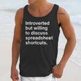Spreadsheet Nerd Introverted Accountant Unisex Tank Top