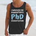 i Survived My Daughters Phd Dissertation College Graduation Unisex Tank Top