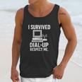 I Survived Dial-Up Internet – Retro 90s Nostalgia Unisex Tank Top