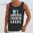 I Survived Fourth Grade Graduation Kids Owl Grad Unisex Tank Top