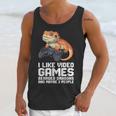 I Like Video Games Bearded Dragon Gamer Introvert Mood Unisex Tank Top