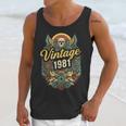 Vintage 1981 Retro Badge Nostalgia Eighties Compass Skull Unisex Tank Top