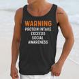 Warning Protein Intake Exceeds Social Awareness Introvert Unisex Tank Top Warning Protein Intake Exceeds Social Awareness Introvert Unisex Tank Top