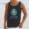 Women's Adulting Is A Myth Retro Pixel Pet Nostalgia Millennials Unisex Tank Top