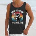 Women's Hang On Let Me Overthink Cat Coffee Retro Introvert Unisex Tank Top Women's Hang On Let Me Overthink Cat Coffee Retro Introvert Unisex Tank Top