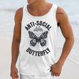 Anti-Social Butterfly Awkward Introvert Homebody Humor Unisex Tank Top