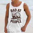 Bad At People Ferret Introvert Saying Slogan Unisex Tank Top Bad At People Ferret Introvert Saying Slogan Unisex Tank Top