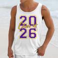Class Of 2026 Graduation Varsity Purple And Yellow Letters Unisex Tank Top